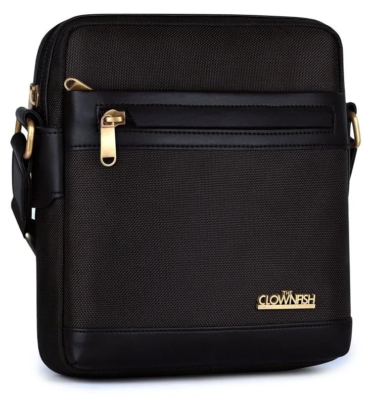 THE CLOWNFISH Emissary Series Polyester 23 cms Dark Brown Messenger Bag